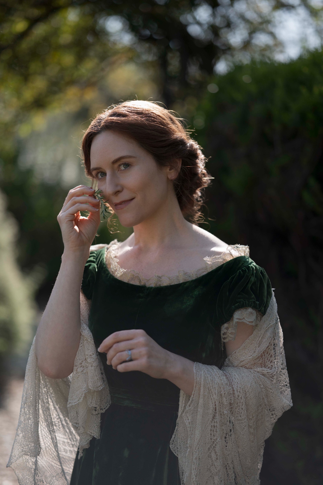 Amy as Belle with rosemary